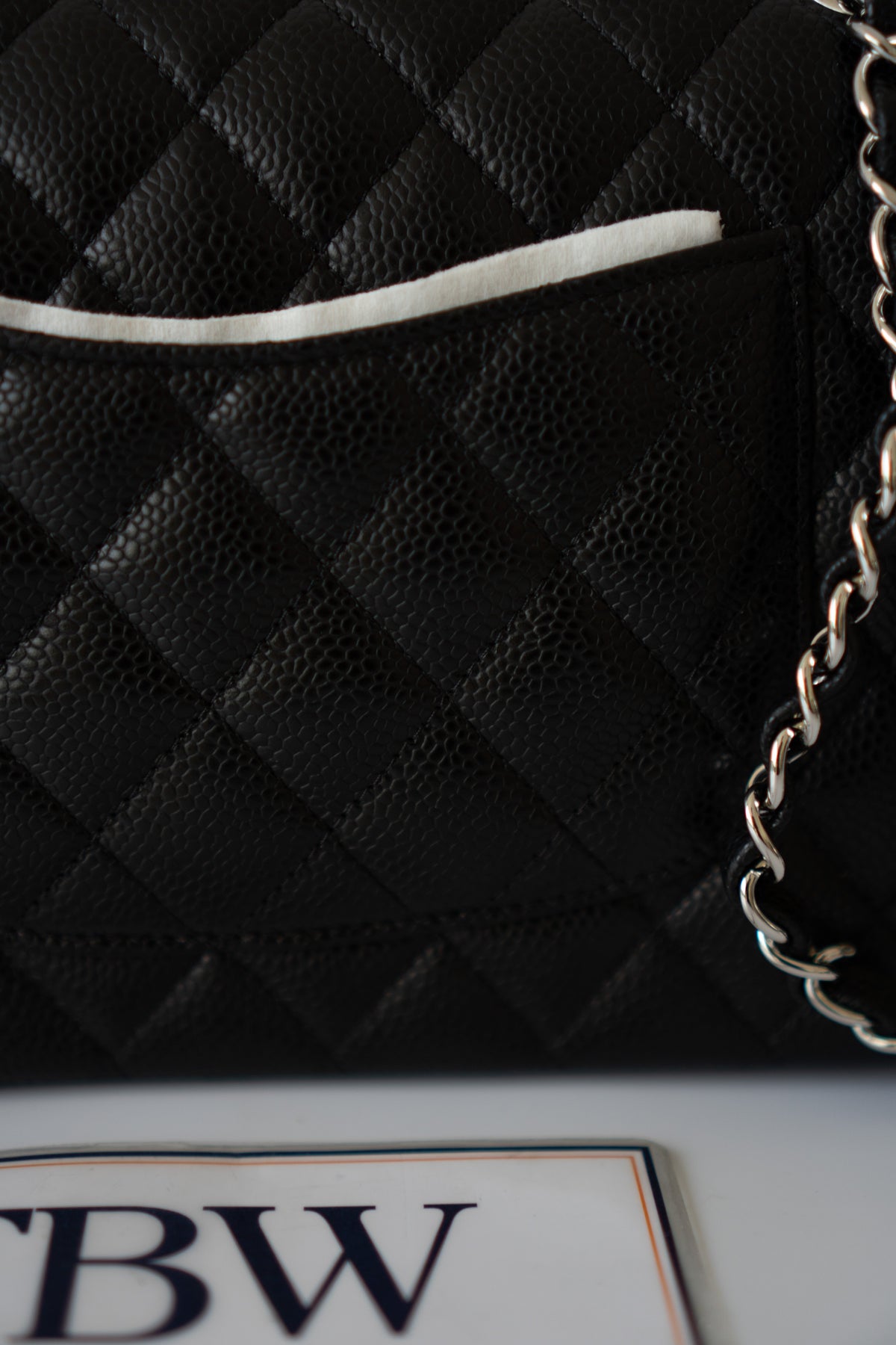 Classic Flap Bag – Medium Black Caviar with Silver Hardware
