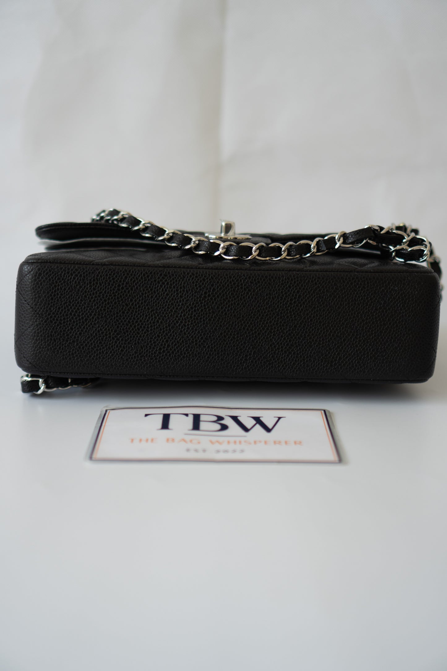 Classic Flap Bag – Medium Black Caviar with Silver Hardware