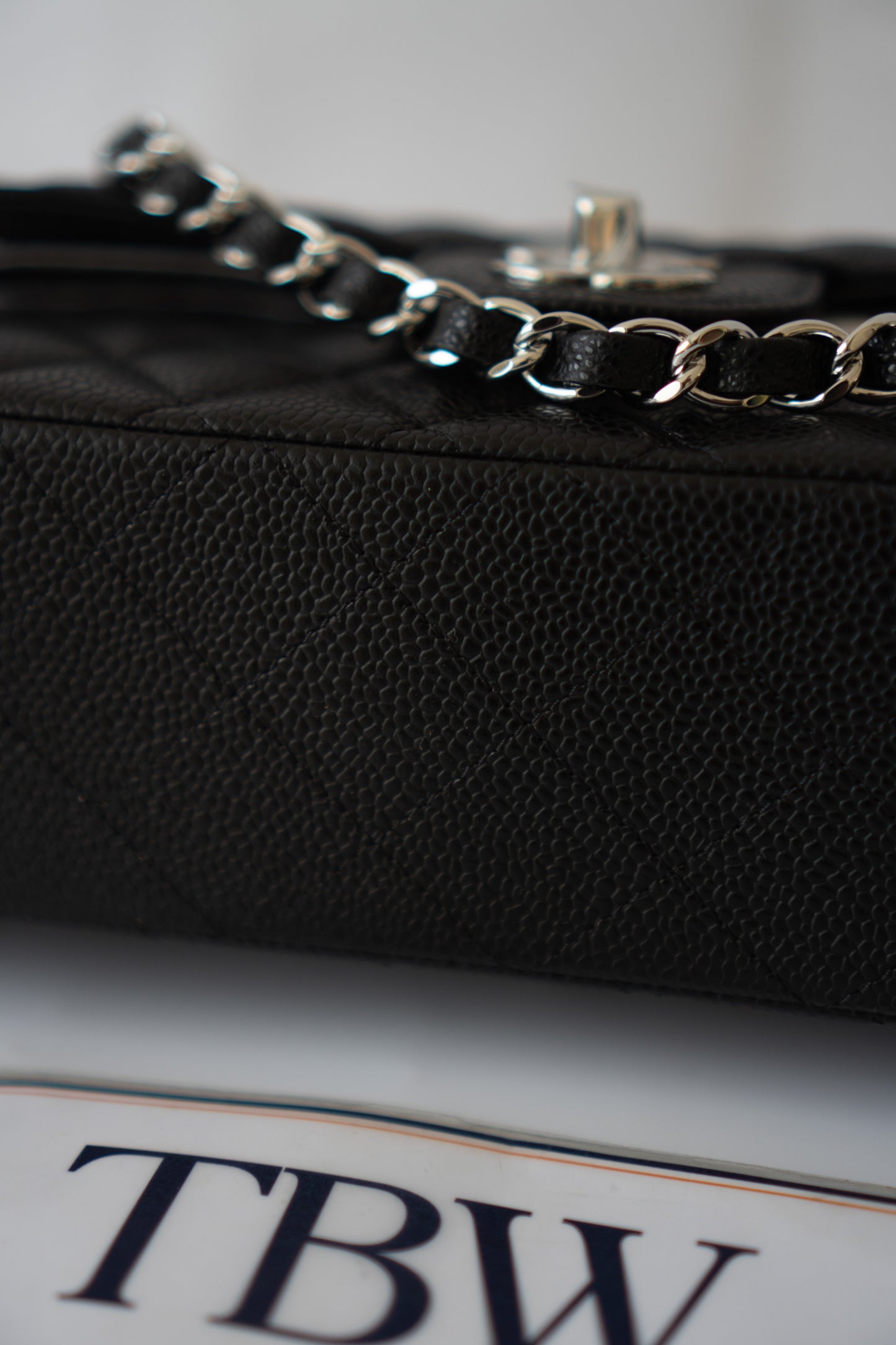 Classic Flap Bag – Medium Black Caviar with Silver Hardware