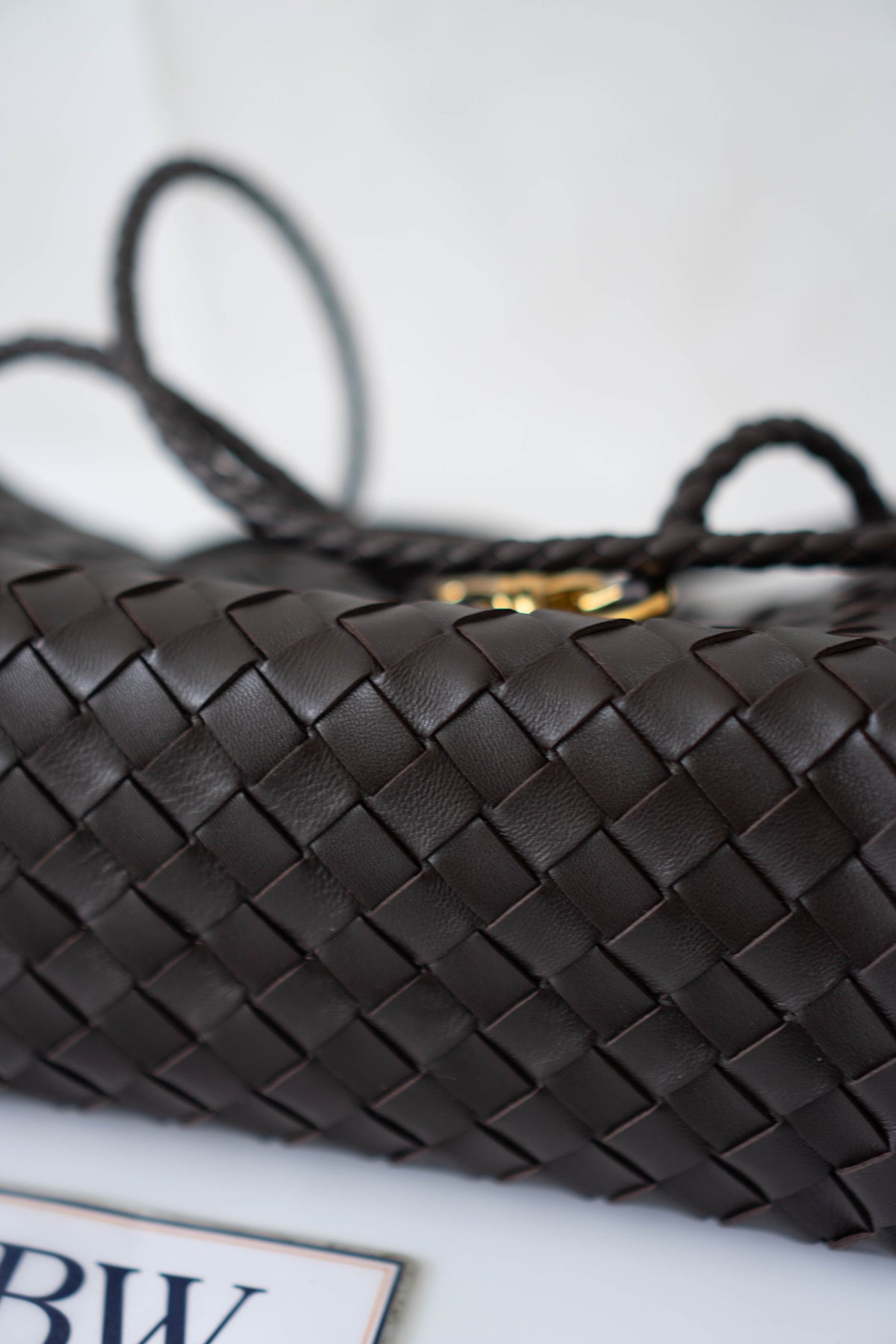 Andiamo Medium Bag – Dark Brown Intrecciato Nappa Leather