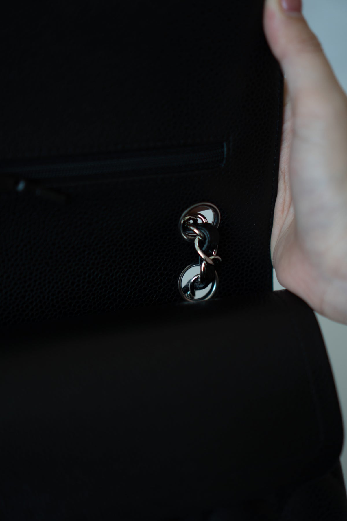 Classic Flap Bag – Medium Black Caviar with Silver Hardware