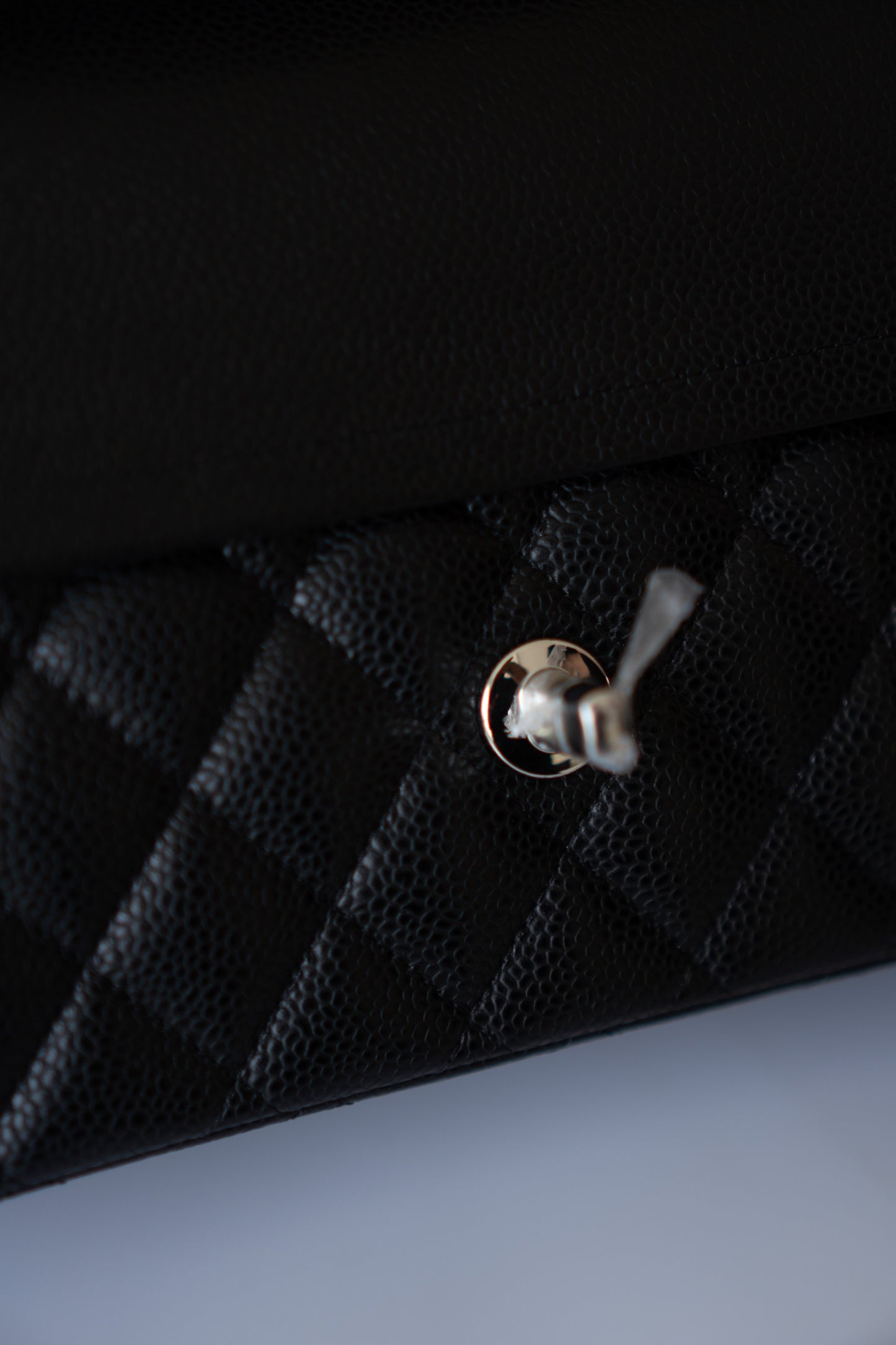 Classic Flap Bag – Medium Black Caviar with Silver Hardware