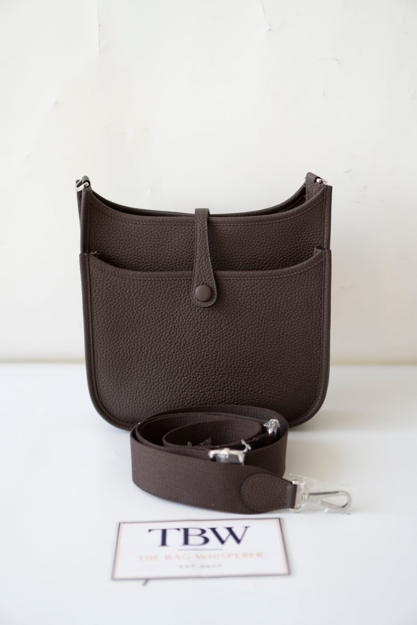 Evelyne 23 – Ebene Clemence Leather with Palladium Hardware