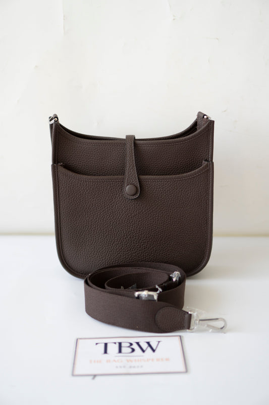 Evelyne 23 – Ebene Clemence Leather with Palladium Hardware