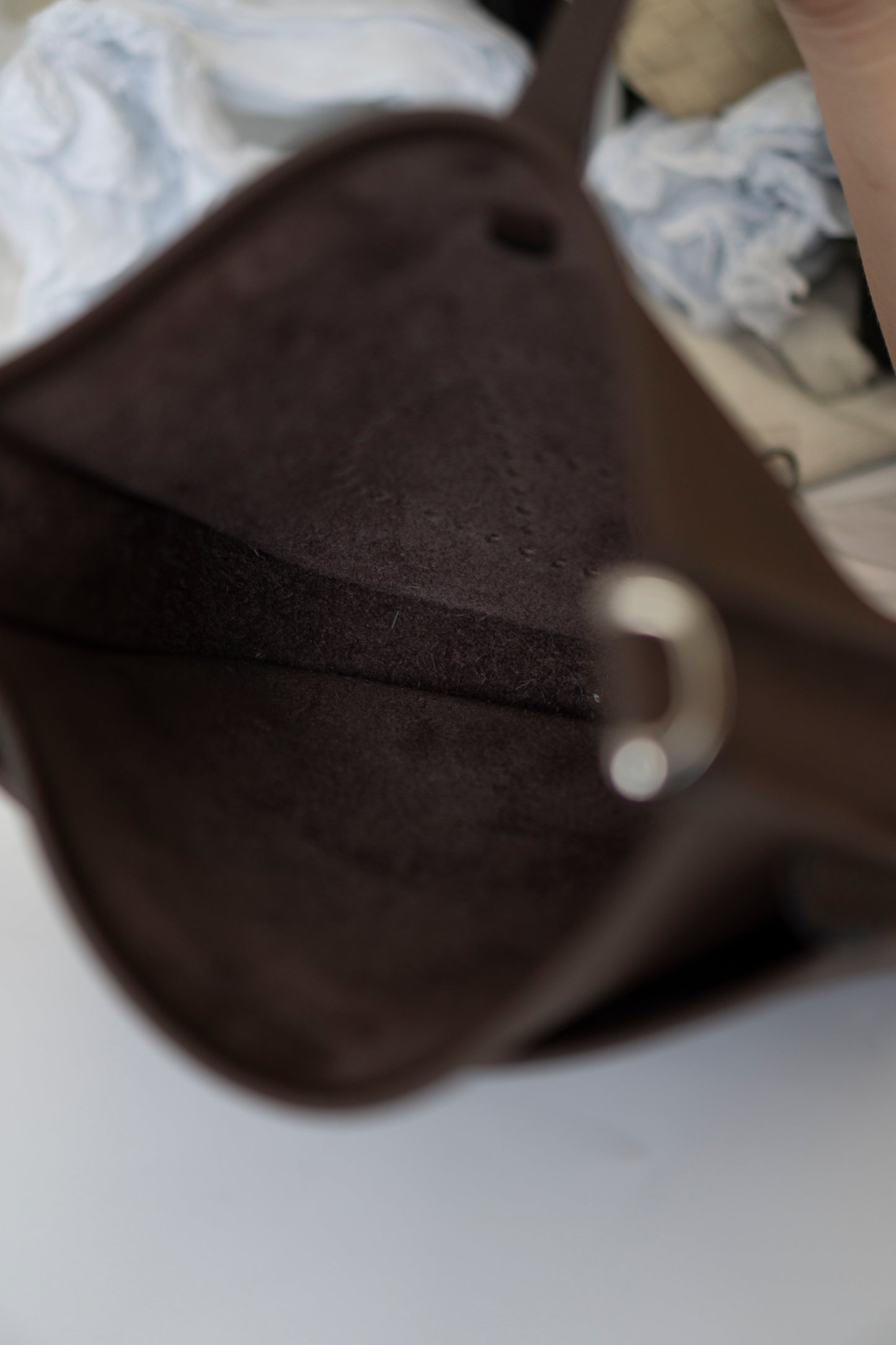 Evelyne 23 – Ebene Clemence Leather with Palladium Hardware