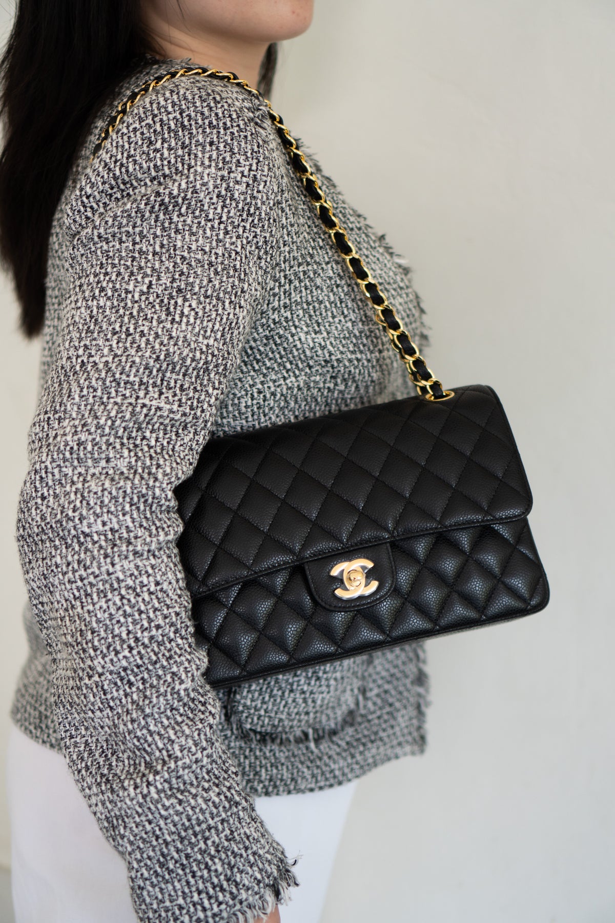 Classic Flap Bag – Medium Black Caviar with Gold Hardware