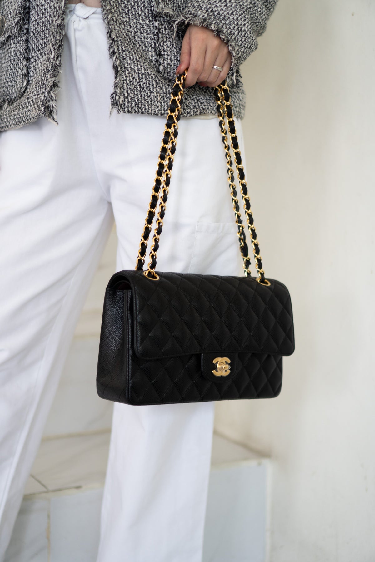 Classic Flap Bag – Medium Black Caviar with Gold Hardware