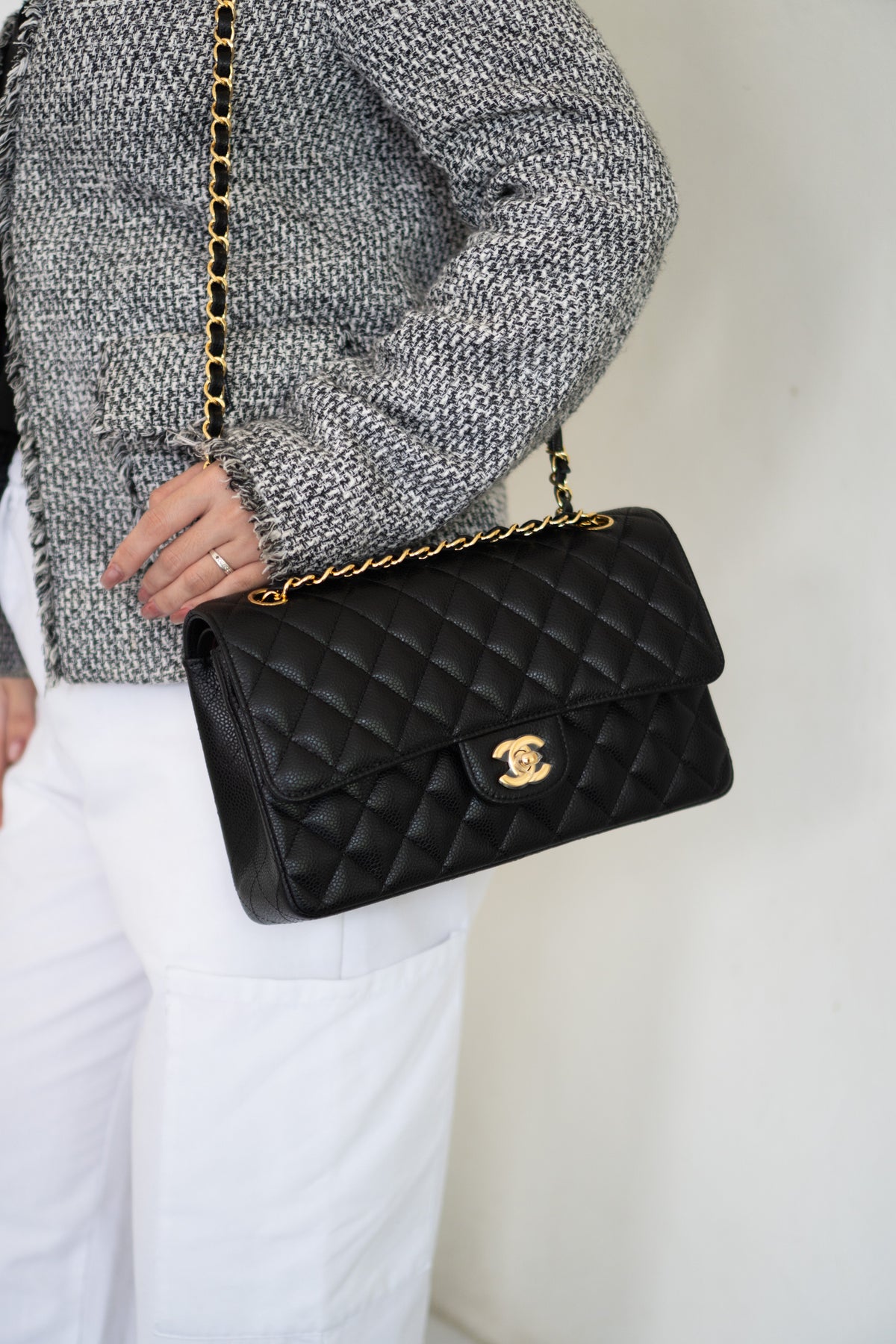 Classic Flap Bag – Medium Black Caviar with Gold Hardware