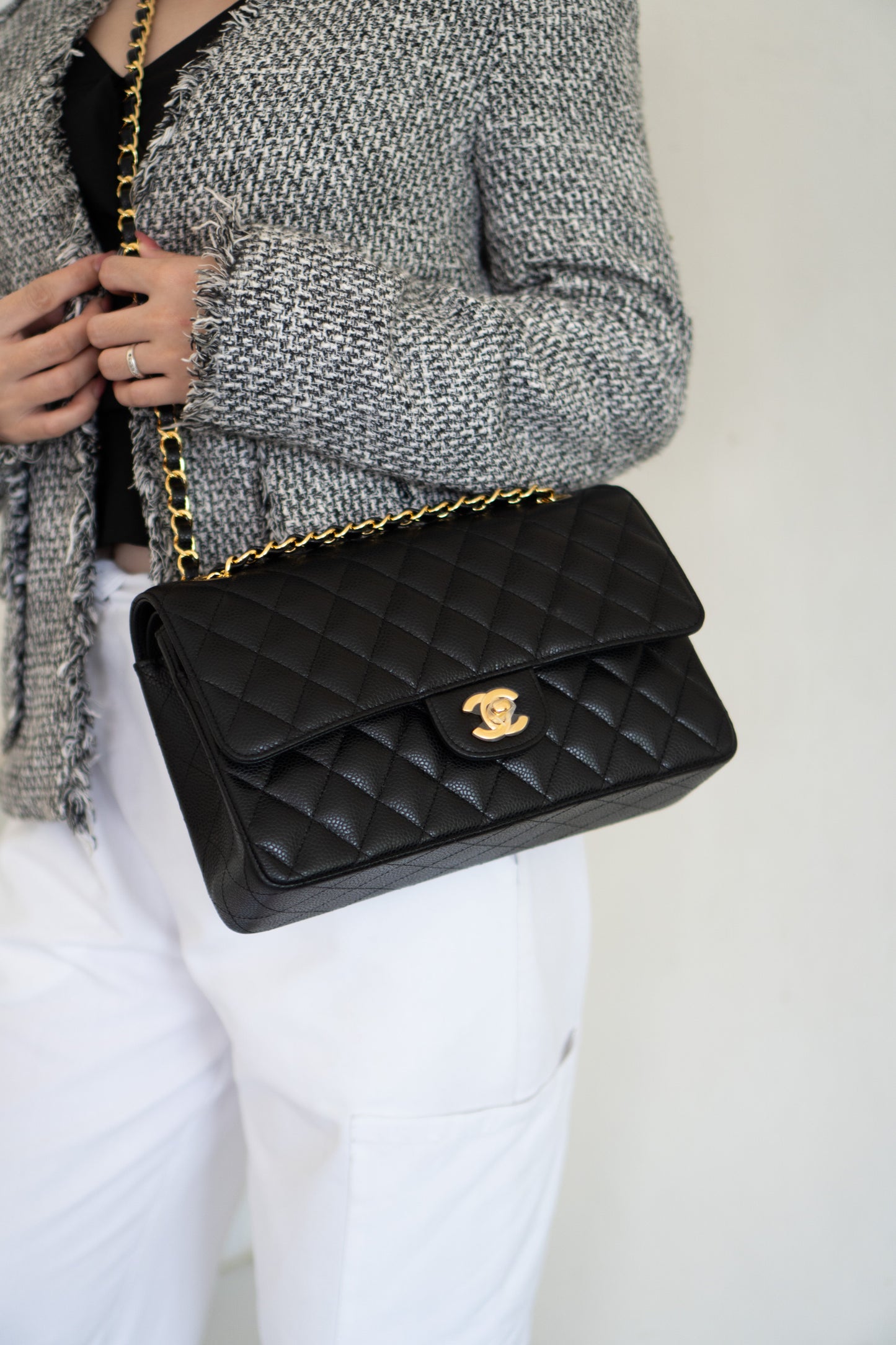 Classic Flap Bag – Medium Black Caviar with Gold Hardware