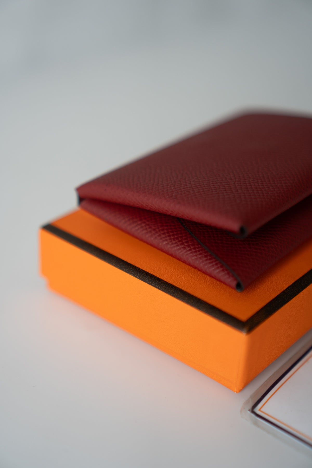 Calvi Duo Wallet – Rouge H Epsom with Palladium Hardware
