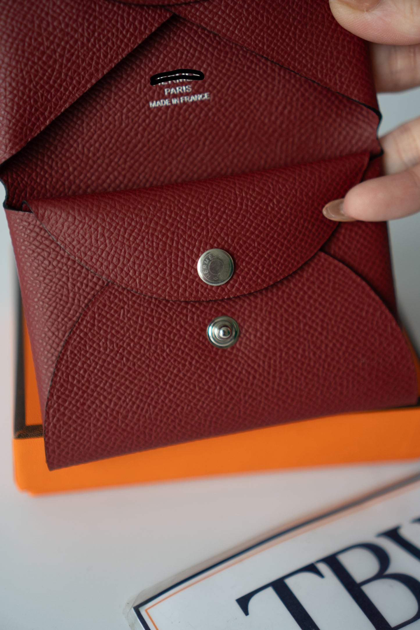 Calvi Duo Wallet – Rouge H Epsom with Palladium Hardware