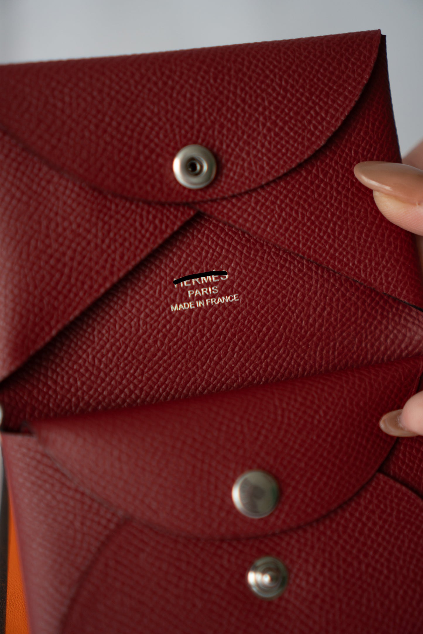 Calvi Duo Wallet – Rouge H Epsom with Palladium Hardware
