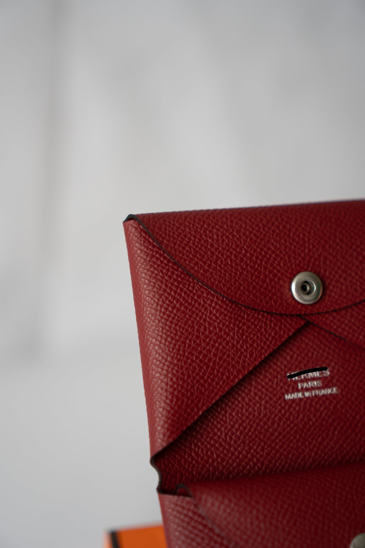 Calvi Duo Wallet – Rouge H Epsom with Palladium Hardware