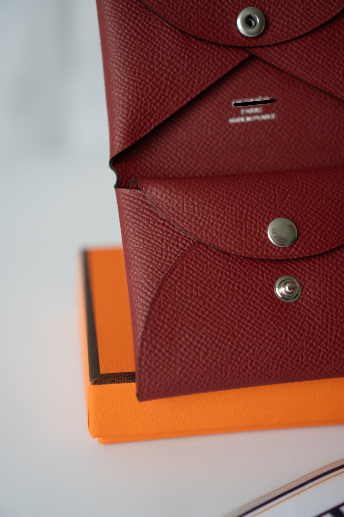 Calvi Duo Wallet – Rouge H Epsom with Palladium Hardware