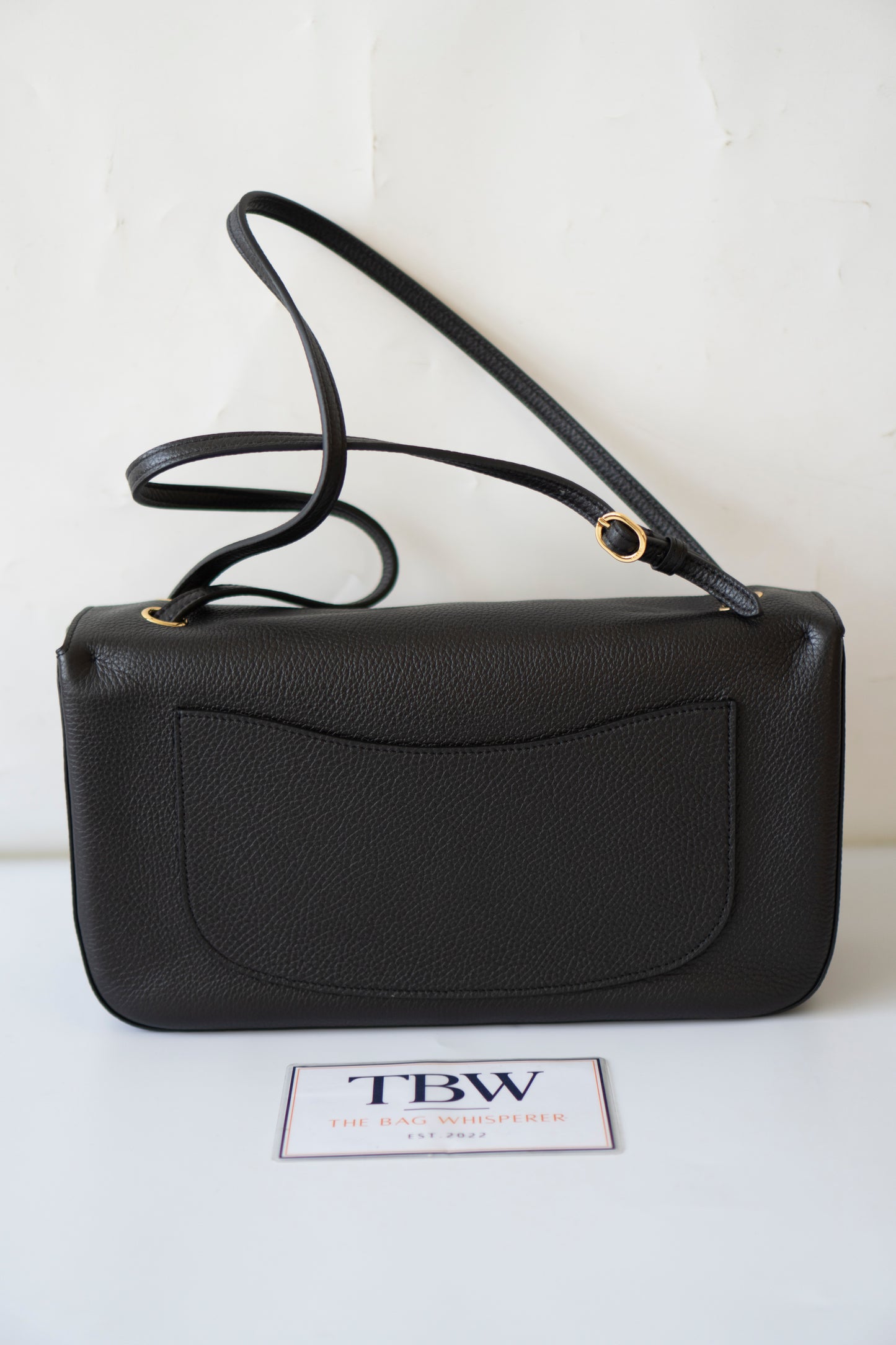26S Souplissimo Jumbo Flap – Black Grained Calfskin with Gold Hardware