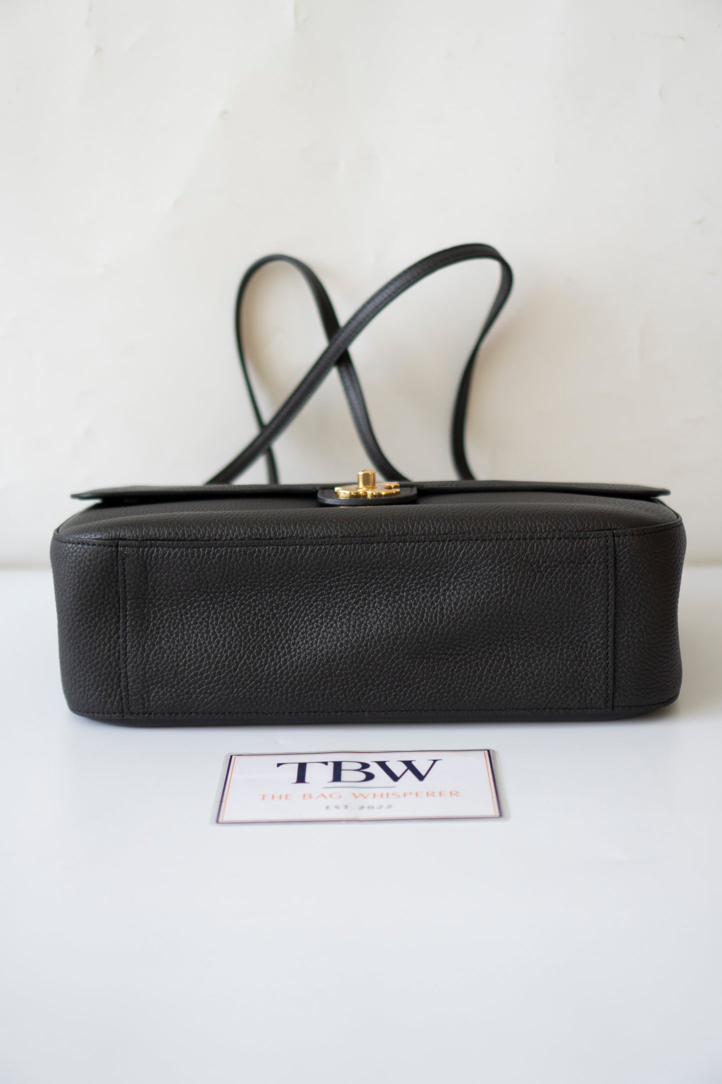26S Souplissimo Jumbo Flap – Black Grained Calfskin with Gold Hardware