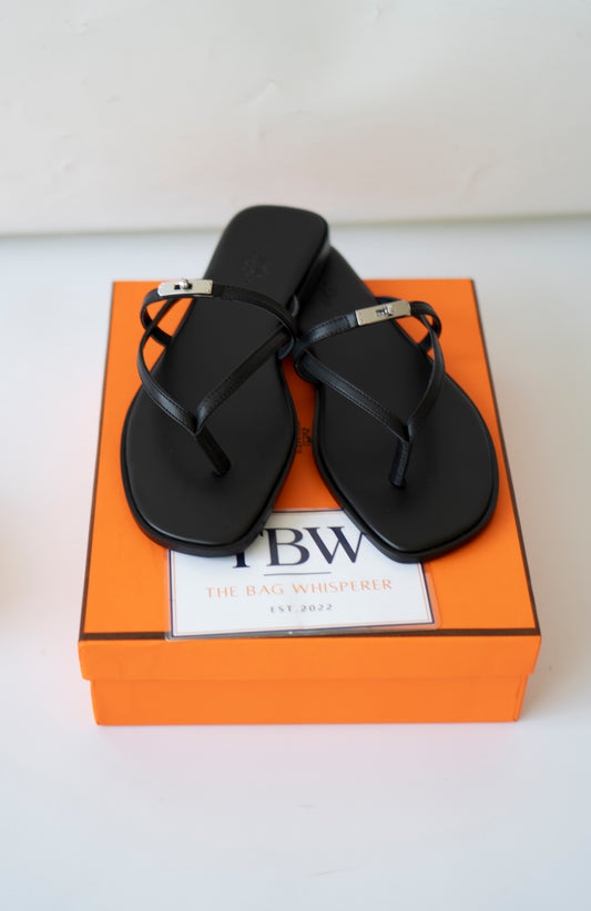 Miss Sandals – Calfskin Leather with Palladium Kelly Buckle