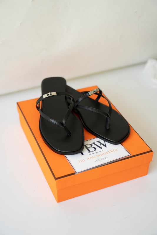 Miss Sandals – Calfskin Leather with Palladium Kelly Buckle