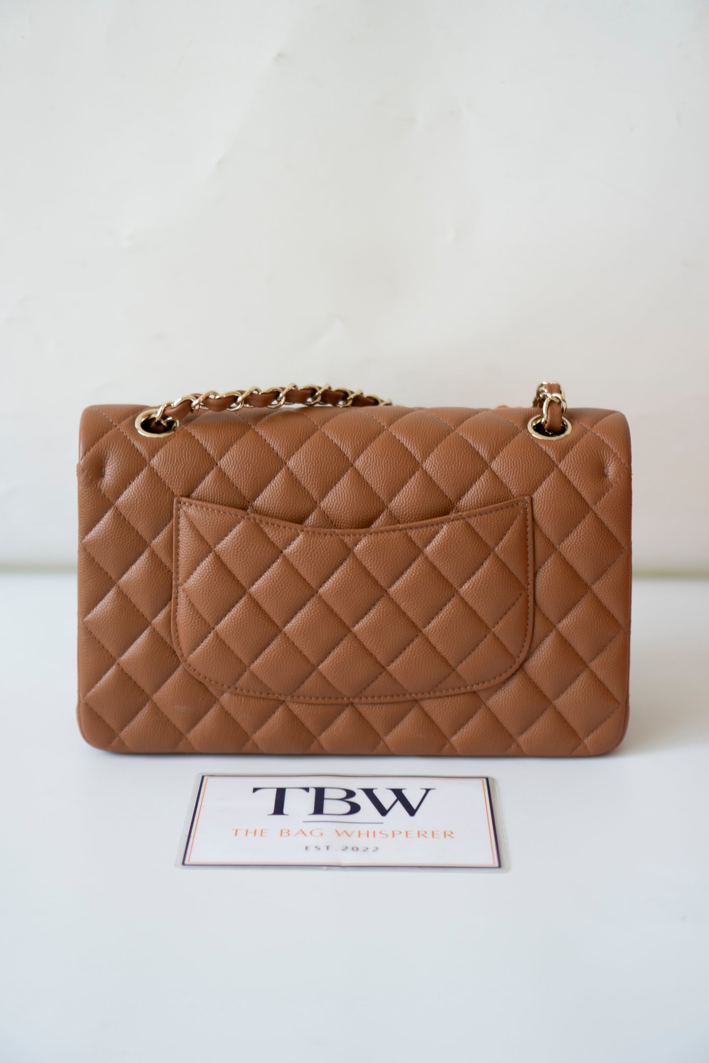 Classic Flap Medium – Caramel Caviar Leather with Light Gold Hardware