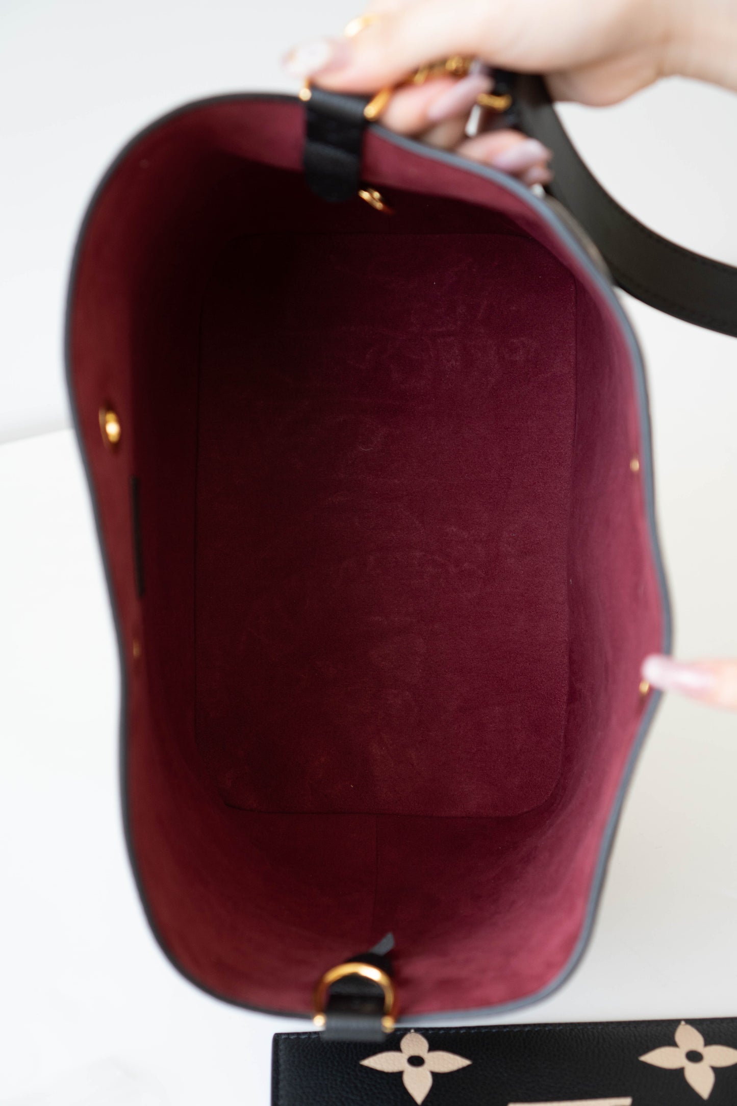 NéoNoé Bi-color in MM size Empreinte leather