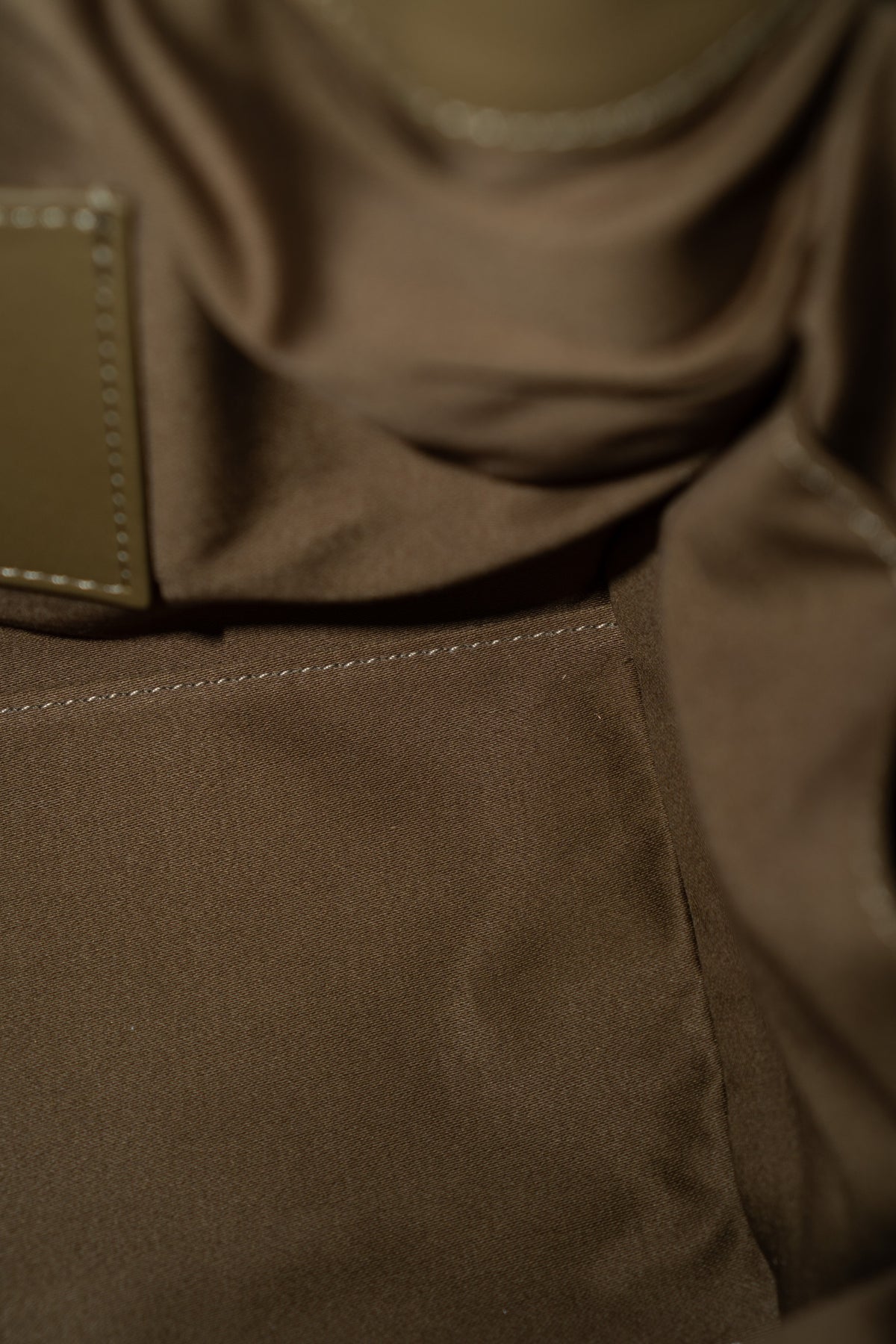 C25 Drawstring Bucket Bag – Small Khaki Green Caviar with Gold Hardware