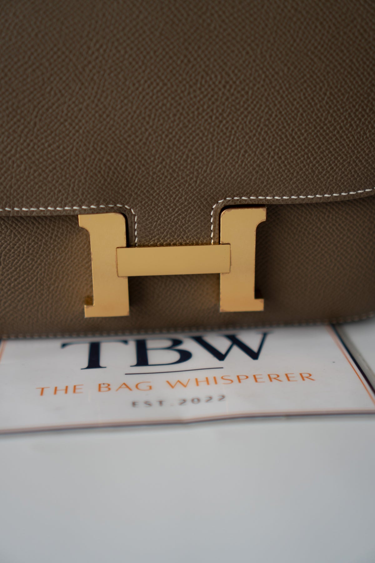 Constanc 18 – Etoupe Epsom with Gold Hardware