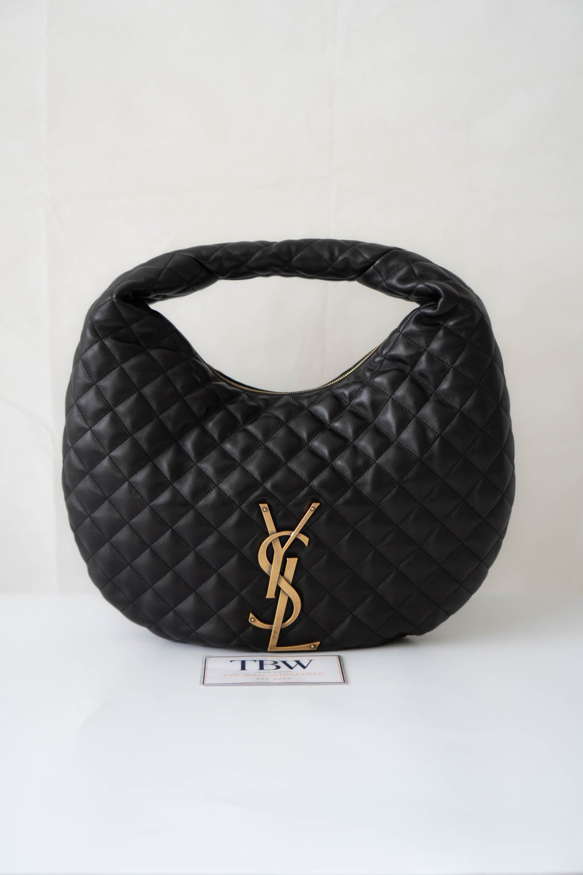 Le 5 à 7 Supple Small Hobo Bag – Black Quilted Lambskin in Bronze Hardware