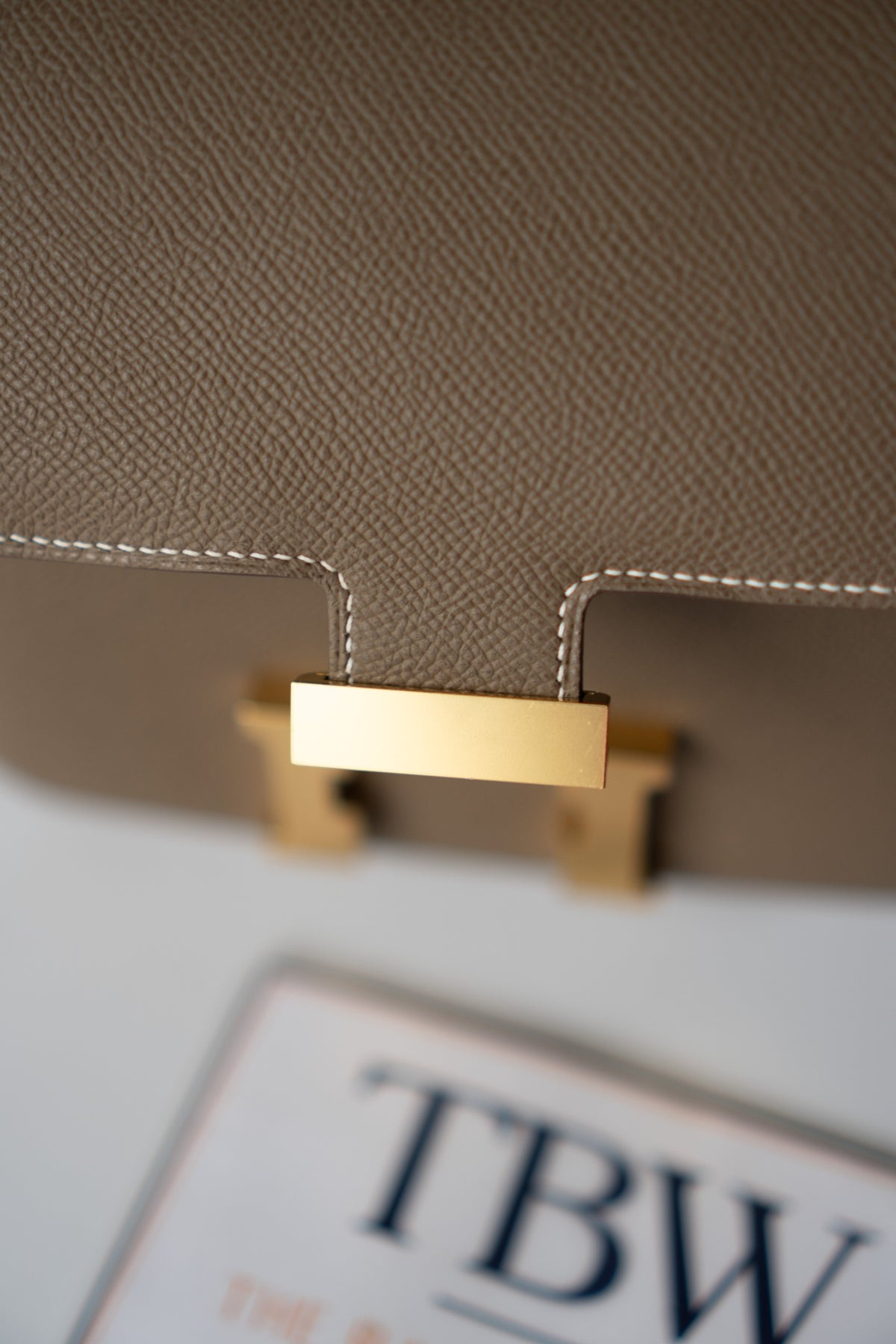 Constanc 18 – Etoupe Epsom with Gold Hardware