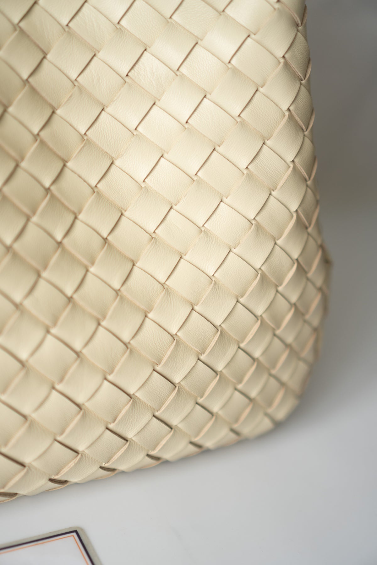 Woven Hobo Bag – Cream Lambskin