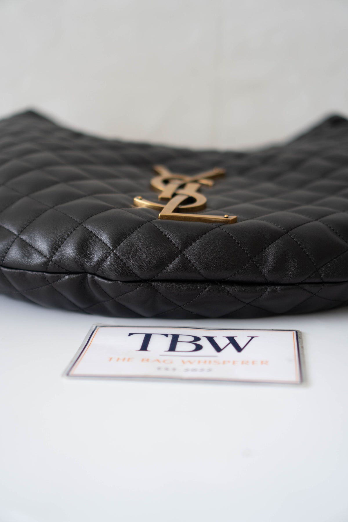 Le 5 à 7 Supple Small Hobo Bag – Black Quilted Lambskin in Bronze Hardware
