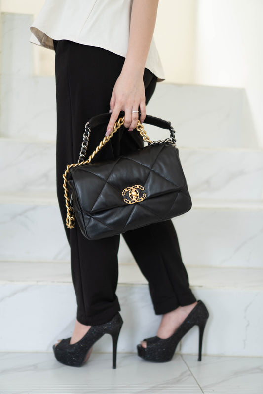 C19 Black in Supple Lambskin Leather with Mixed Hardware