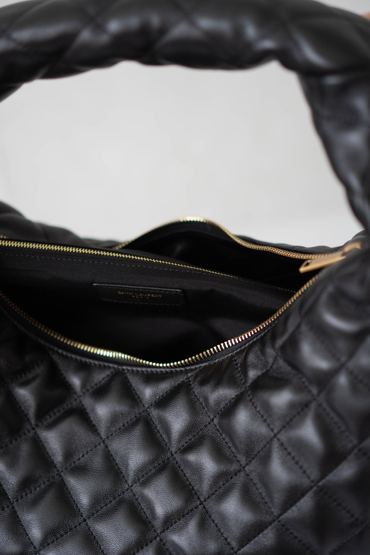 Le 5 à 7 Supple Small Hobo Bag – Black Quilted Lambskin in Bronze Hardware