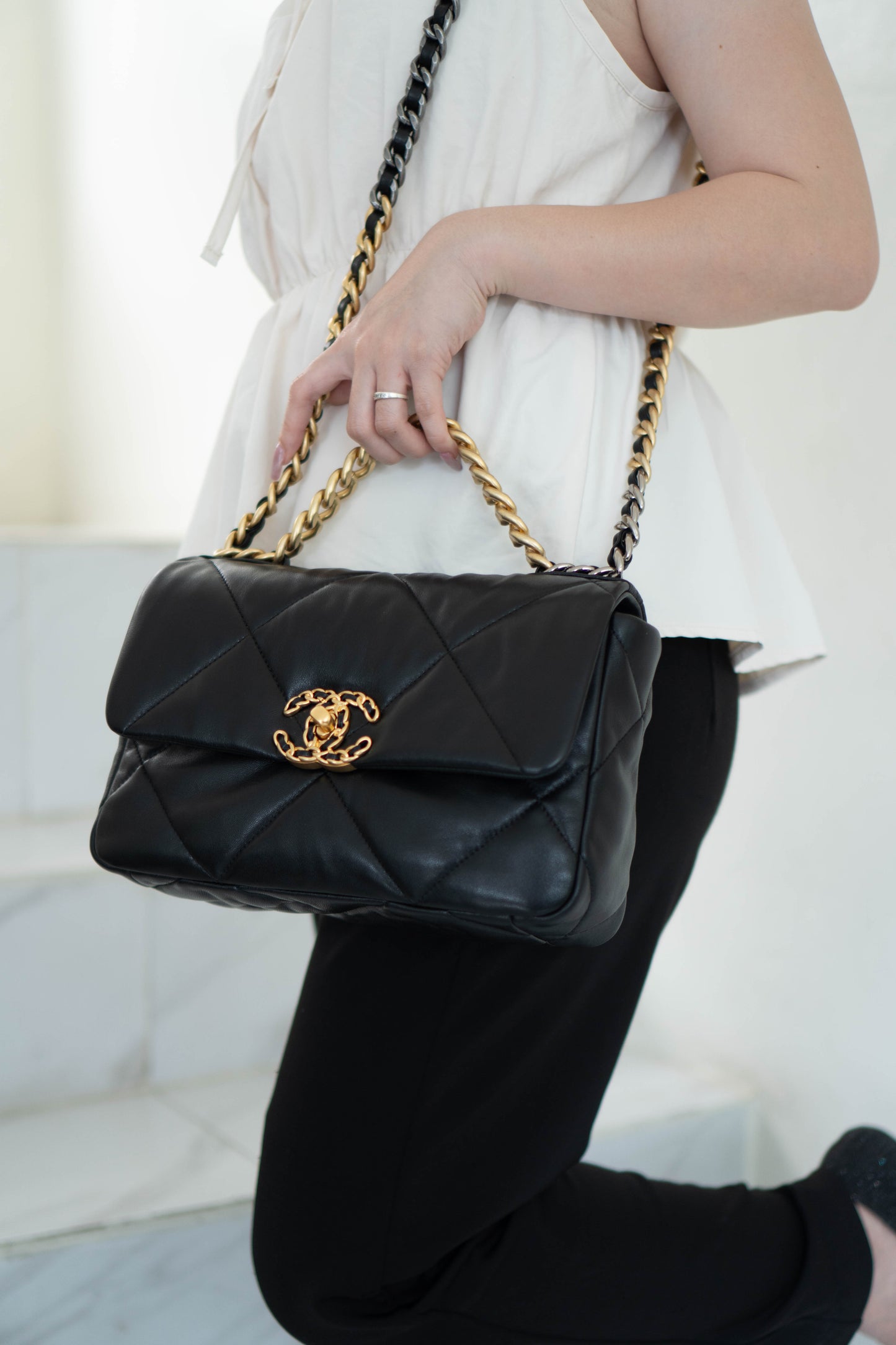 C19 Black in Supple Lambskin Leather with Mixed Hardware