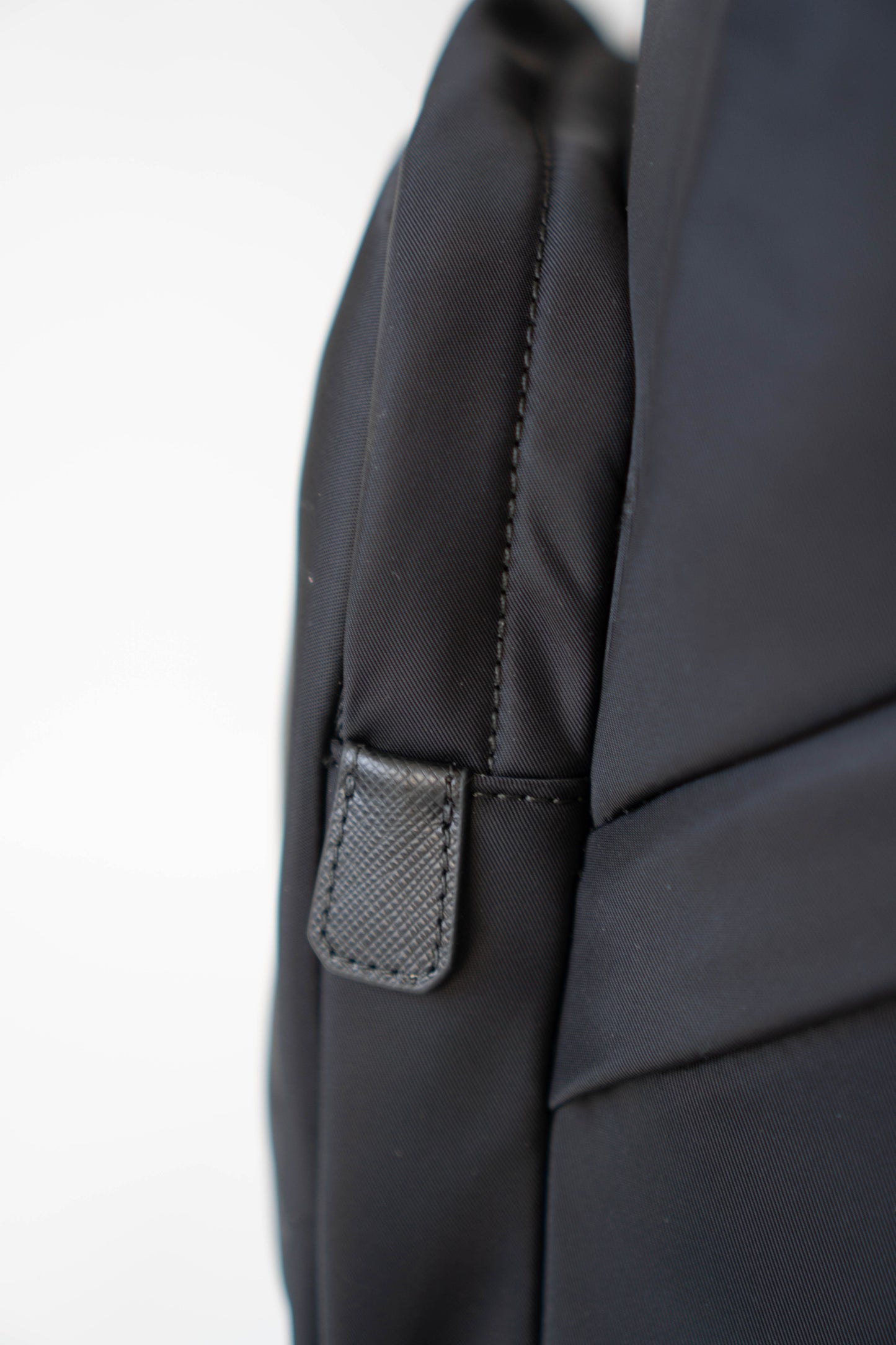 Re-nylon and Saffiano Leather Backpack