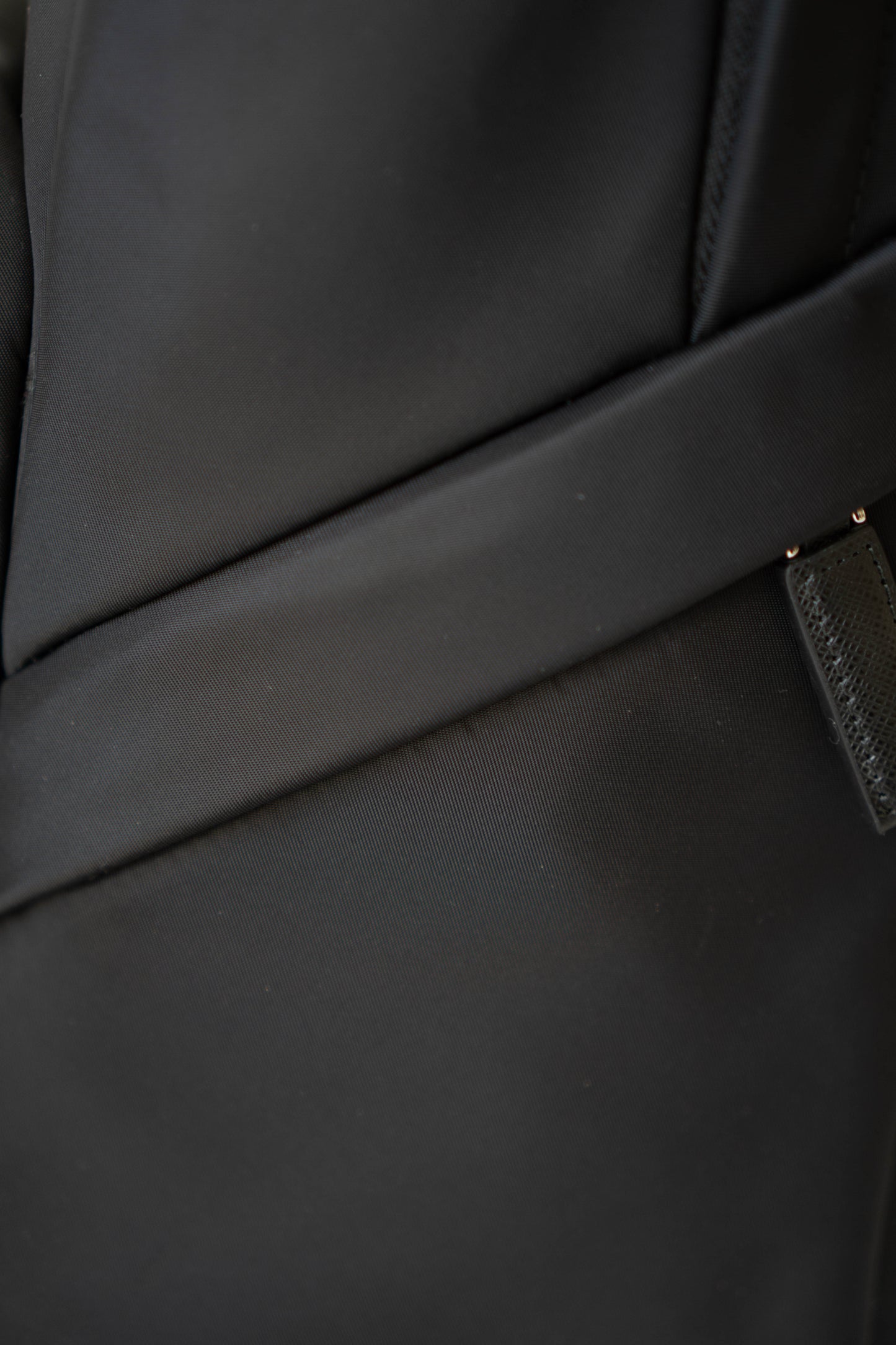Re-nylon and Saffiano Leather Backpack
