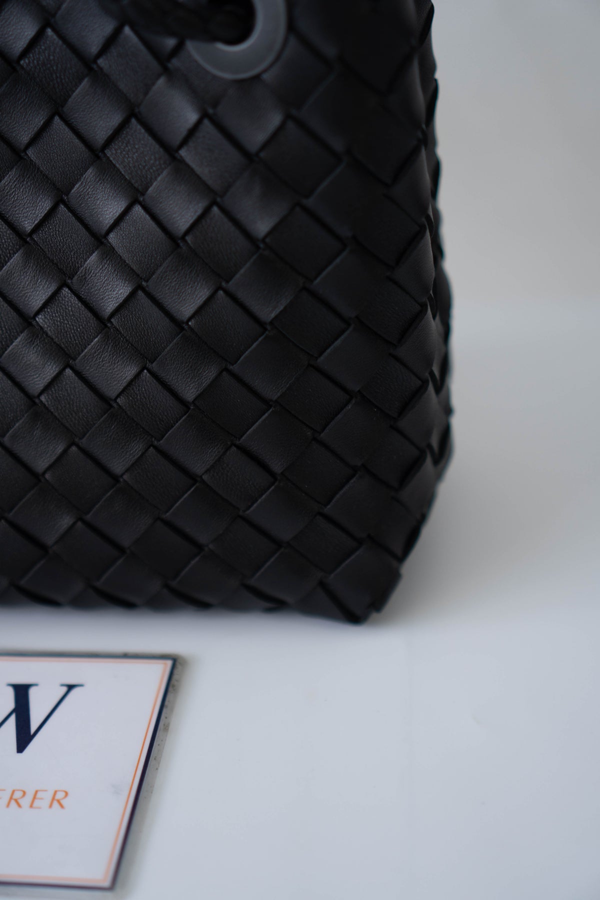 Andiamo Small Bag – Black Intrecciato Nappa Leather