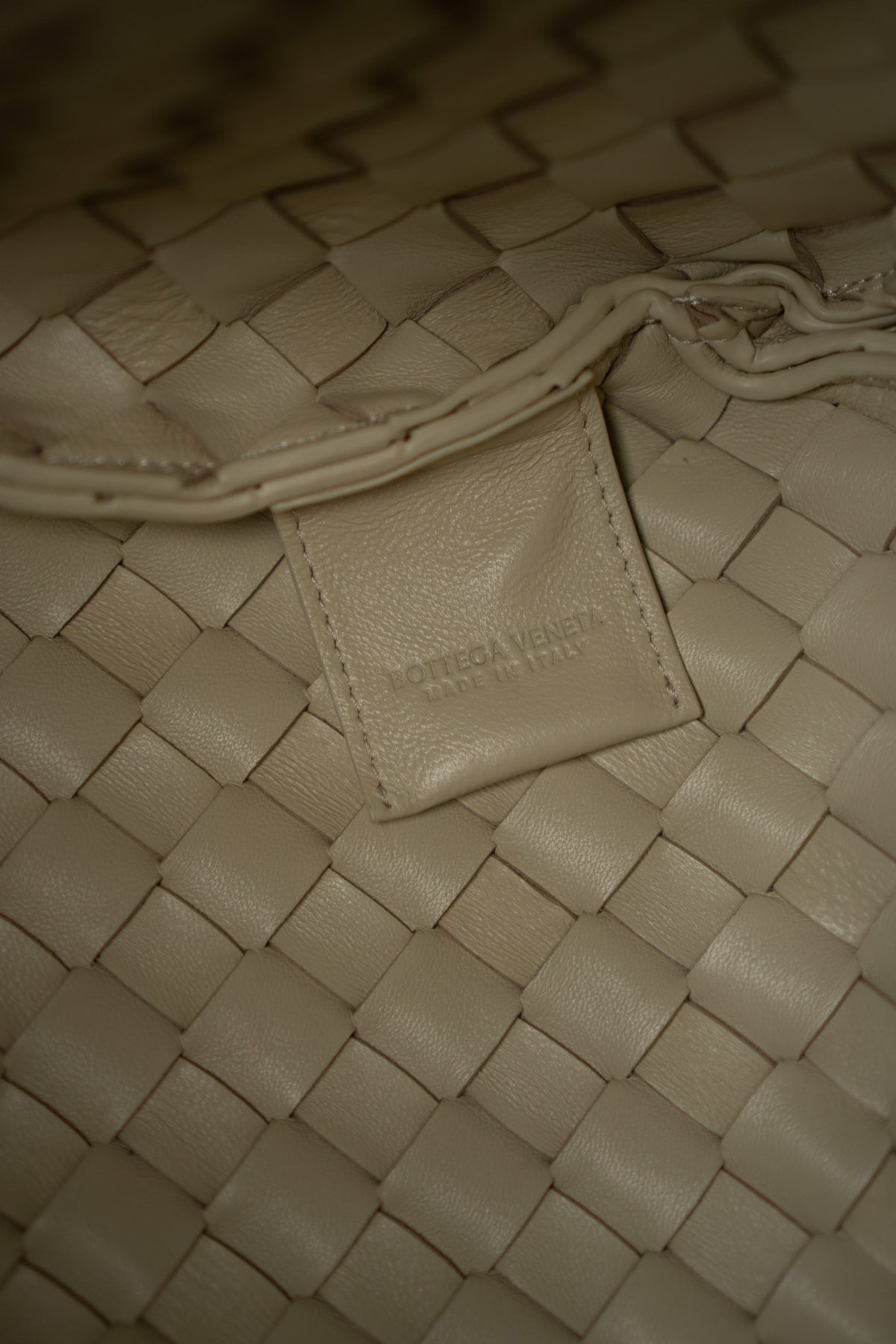 Woven Hobo Bag – Cream Lambskin