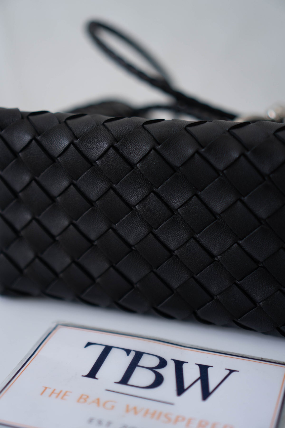 Andiamo Small Bag – Black Intrecciato Nappa Leather