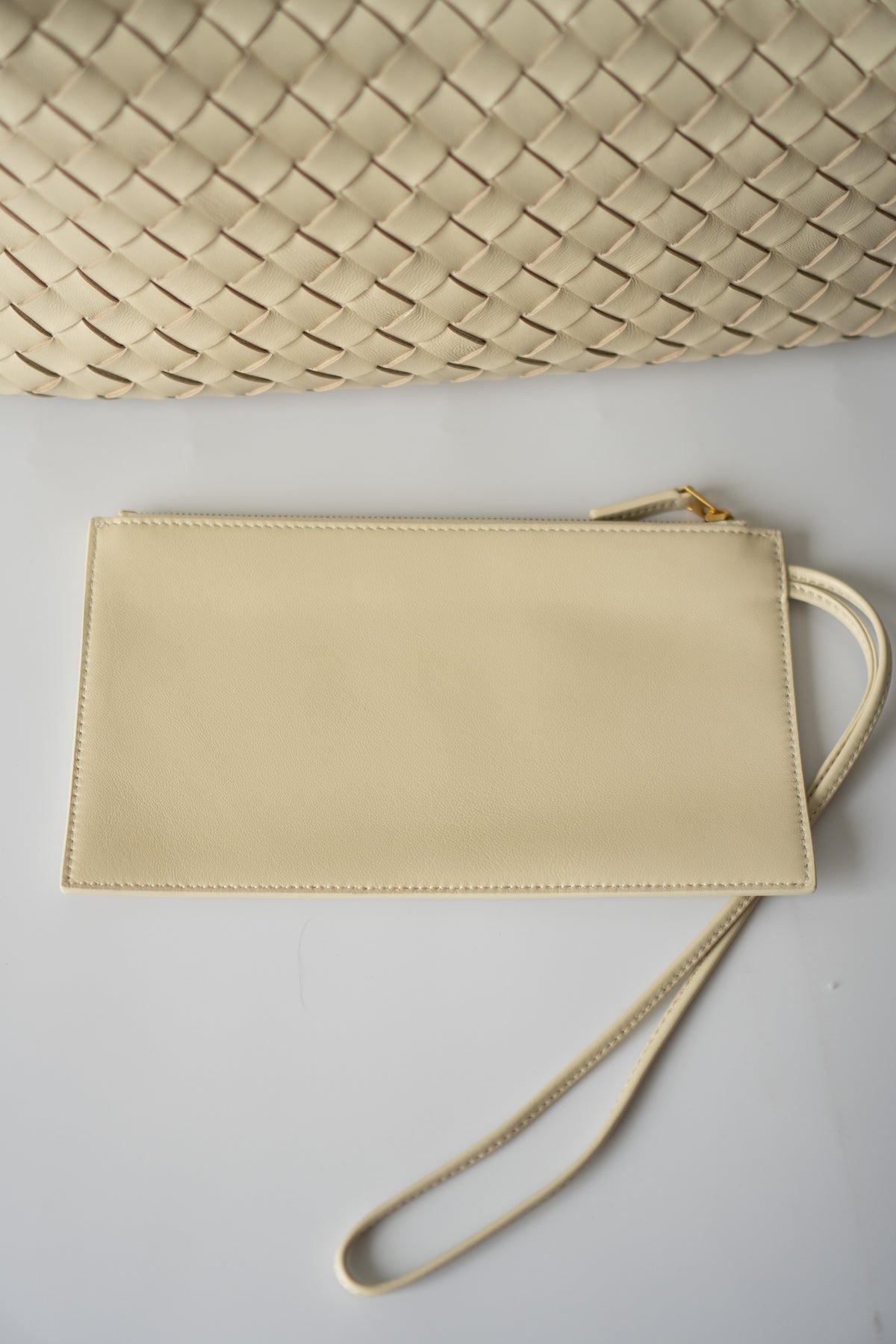 Woven Hobo Bag – Cream Lambskin