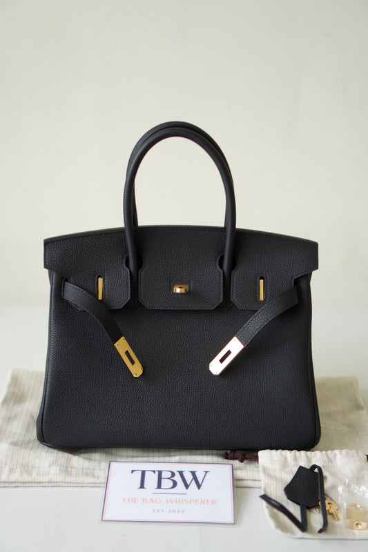 Birkin 30 – Noir Togo Leather with Gold Hardware