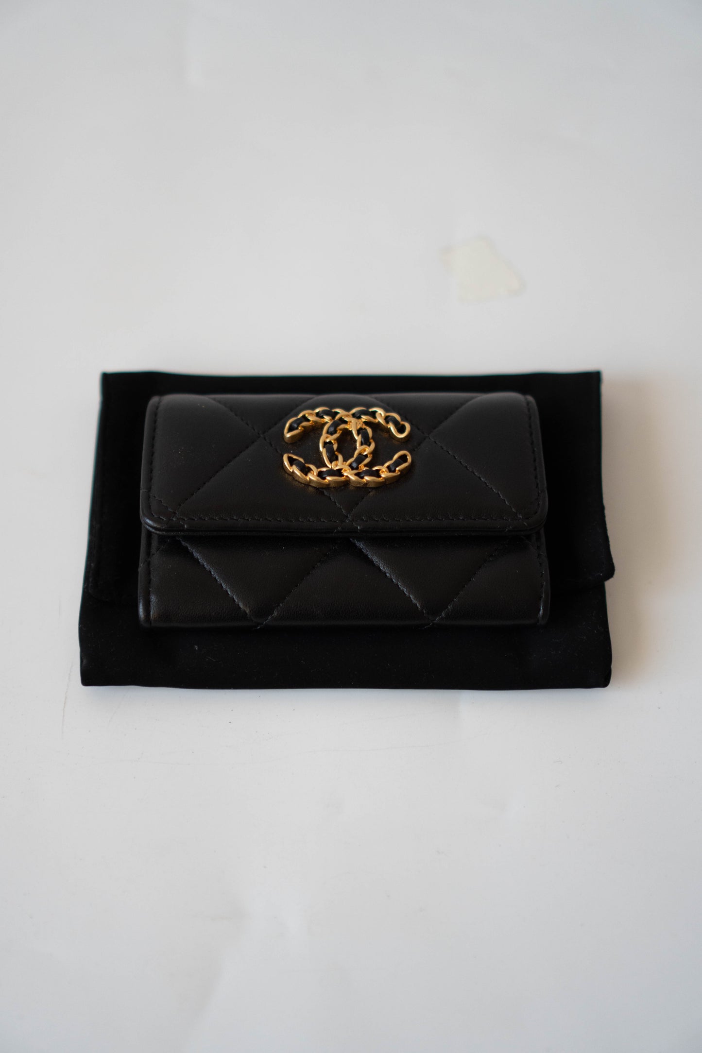 C19 Card Holder with Gold Hardware Lambskin