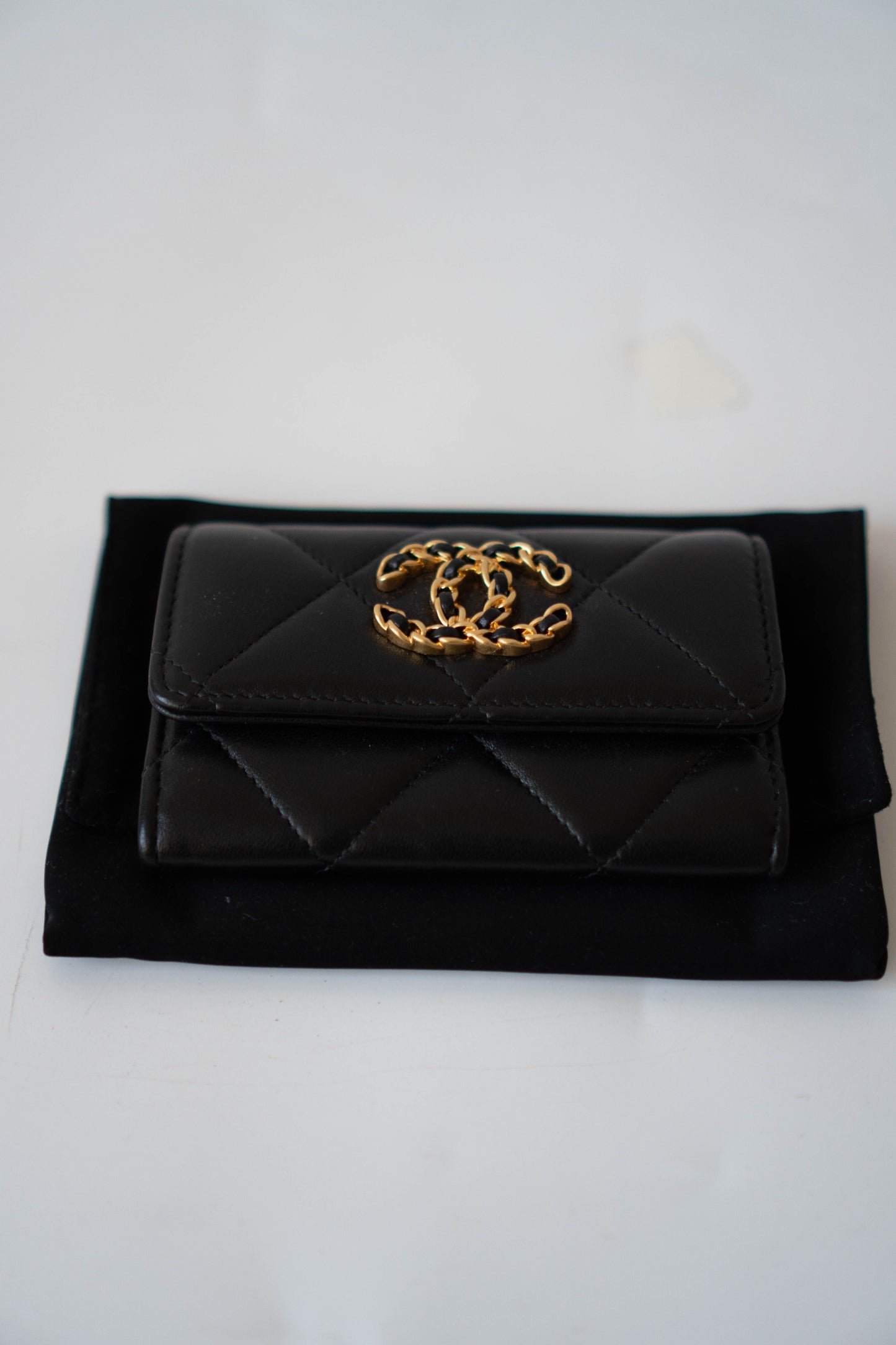 C19 Card Holder with Gold Hardware Lambskin