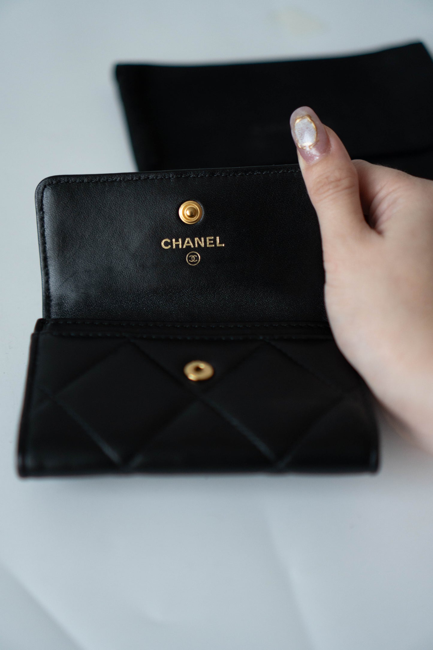 C19 Card Holder with Gold Hardware Lambskin