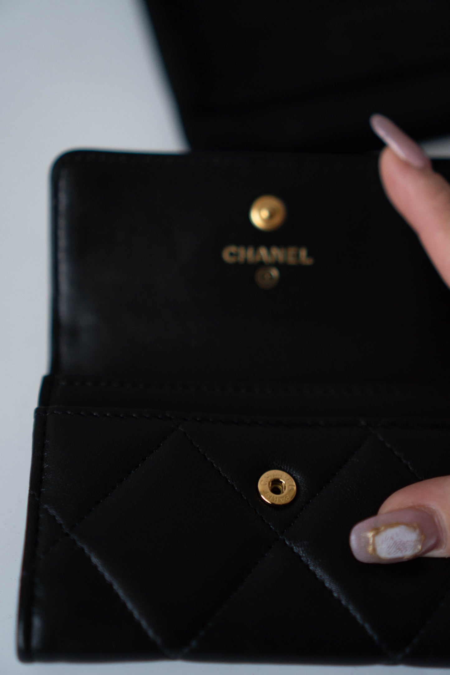 C19 Card Holder with Gold Hardware Lambskin