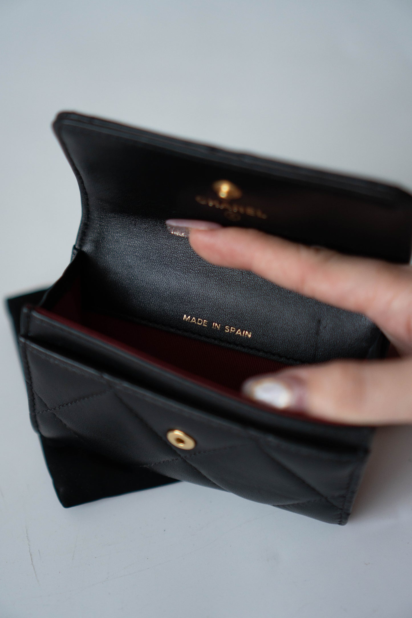C19 Card Holder with Gold Hardware Lambskin
