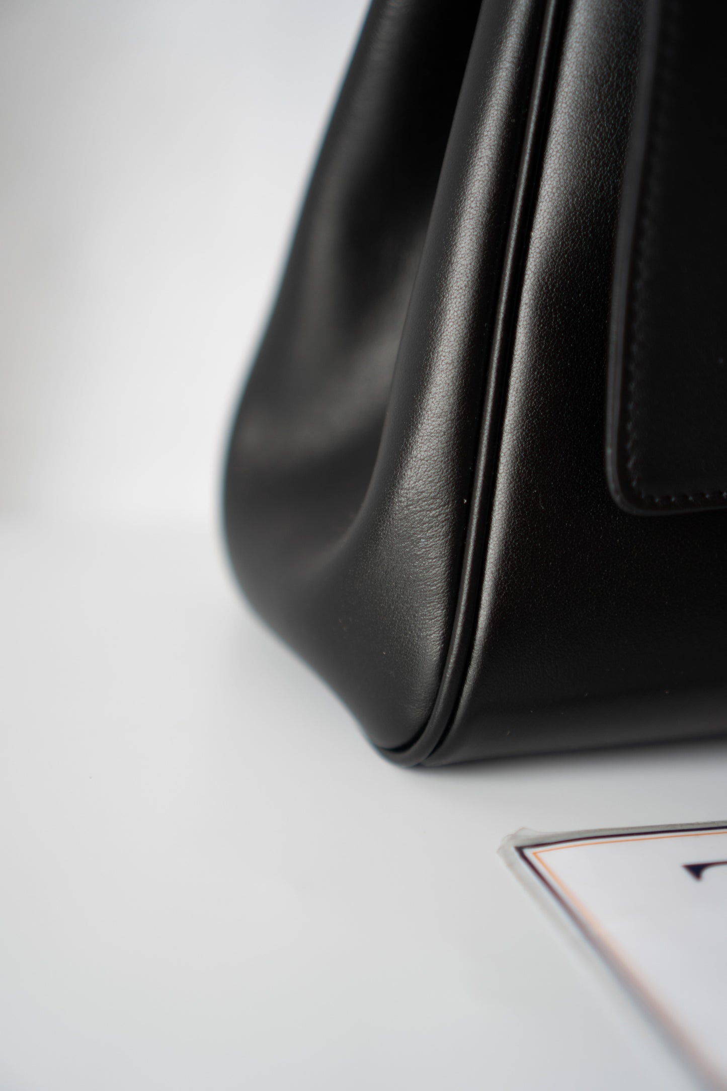Paparazzo Top Handle Bag – Medium Black Smooth Leather