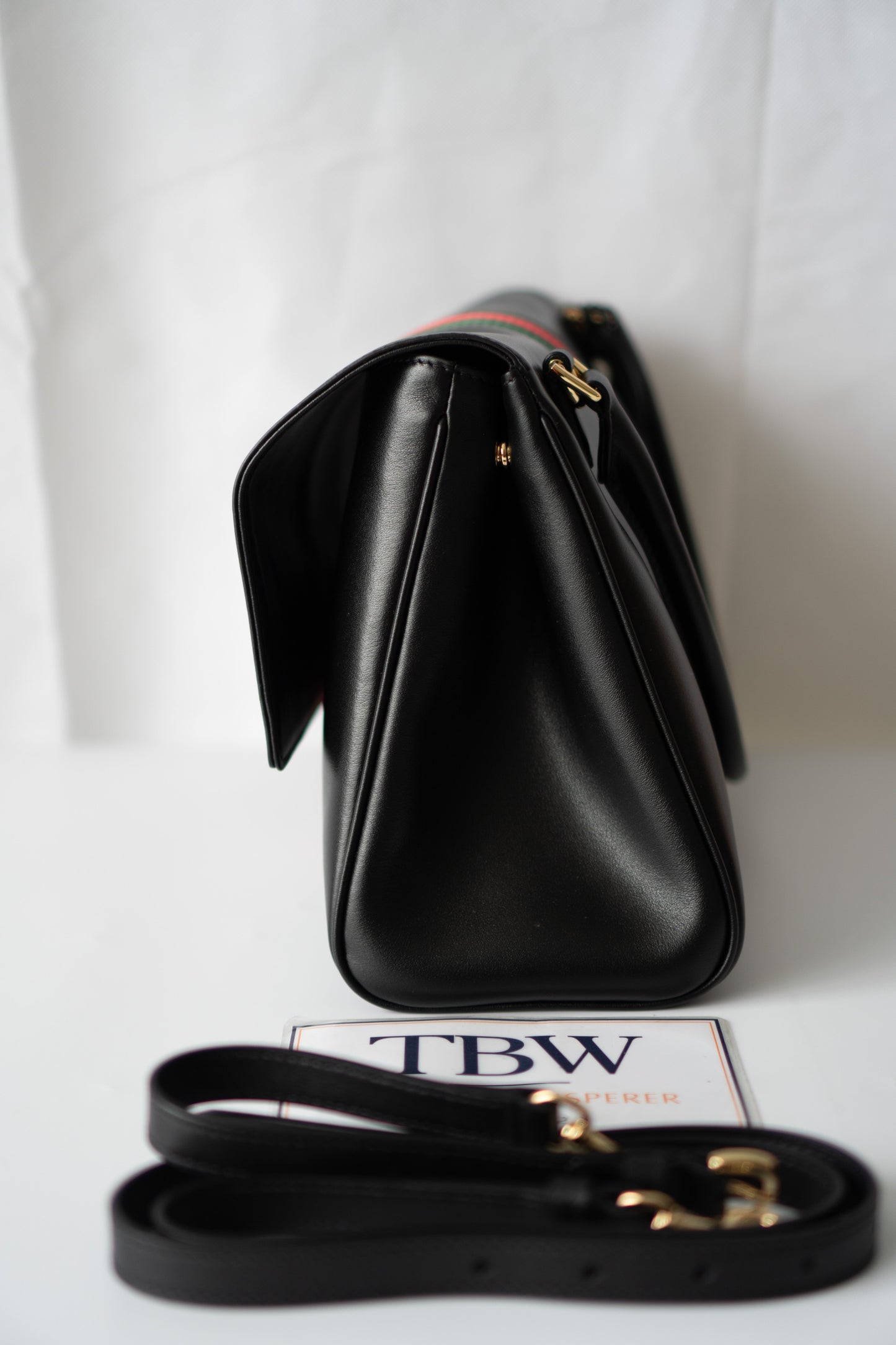 Paparazzo Top Handle Bag – Medium Black Smooth Leather