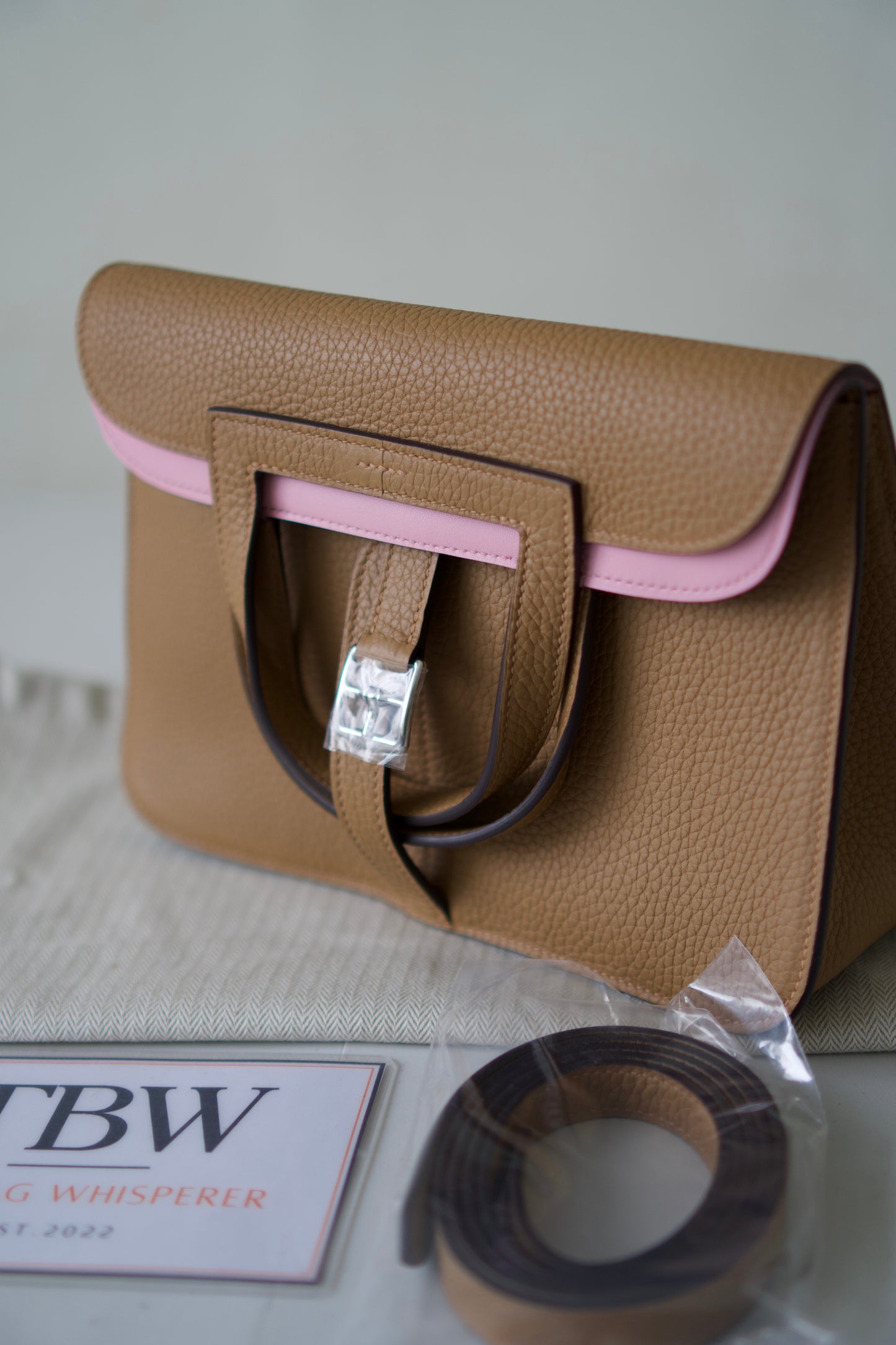 Halzan 25 – Chai & Pink Bi-Color Clemence and Swift Leather