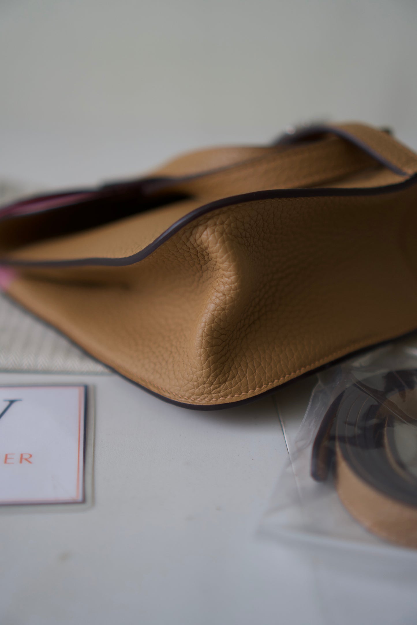 Halzan 25 – Chai & Pink Bi-Color Clemence and Swift Leather
