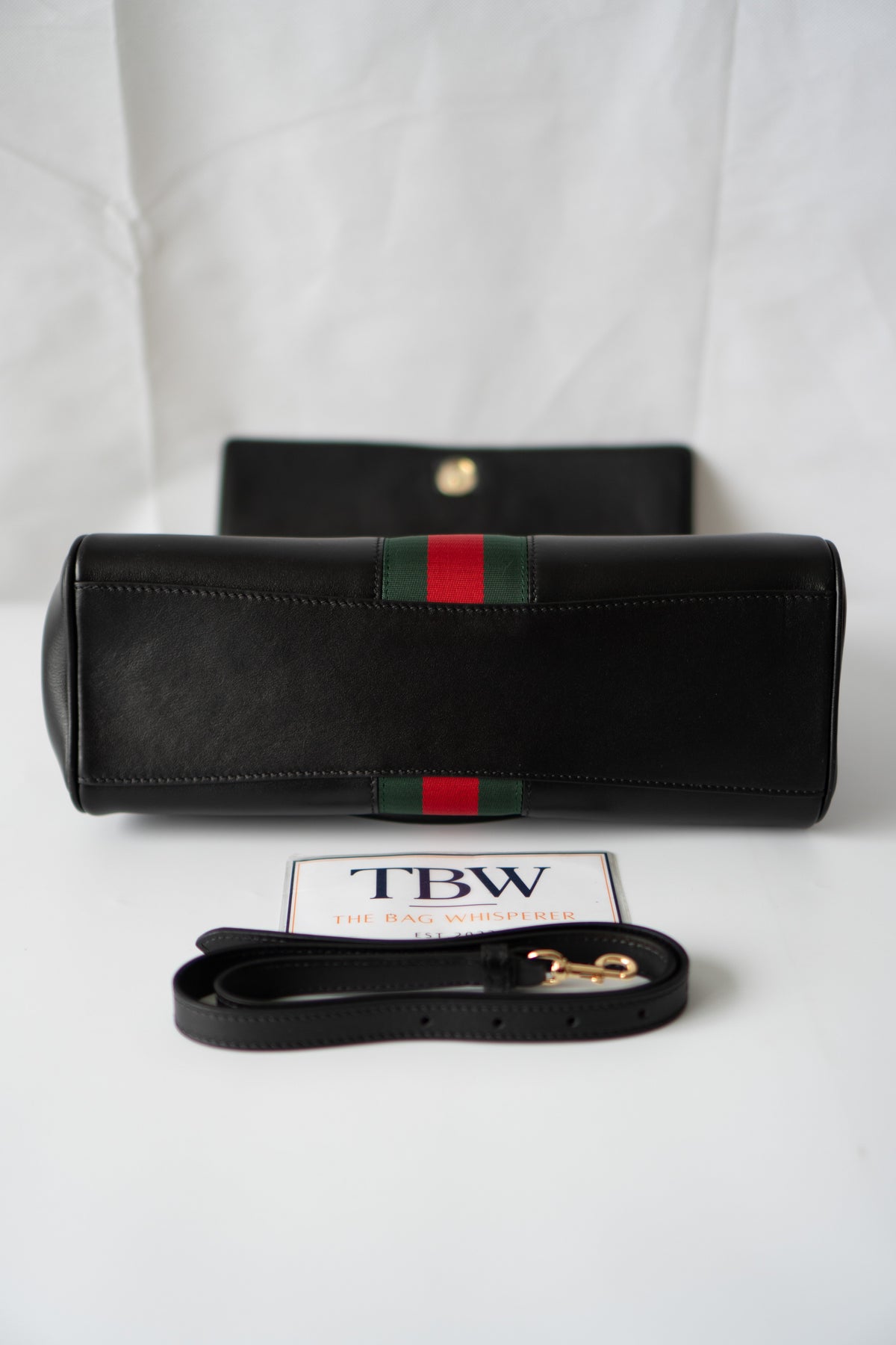 Paparazzo Top Handle Bag – Medium Black Smooth Leather